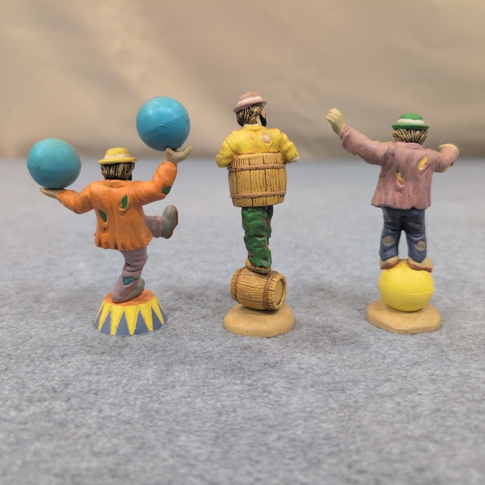 Emmett Kelly Jr. Clown Figurines Trio Balancing Circus Performers Resin - Picture 6 of 6